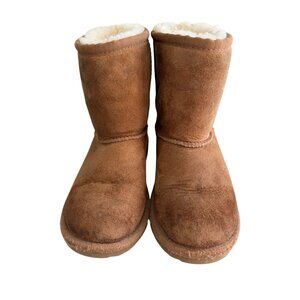 UGG Suede Boots Kids Size 12M Tan Good Shearling Lined Mid-Calf‎